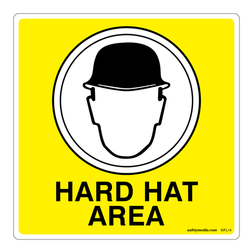 Hard Hat Area Sticker