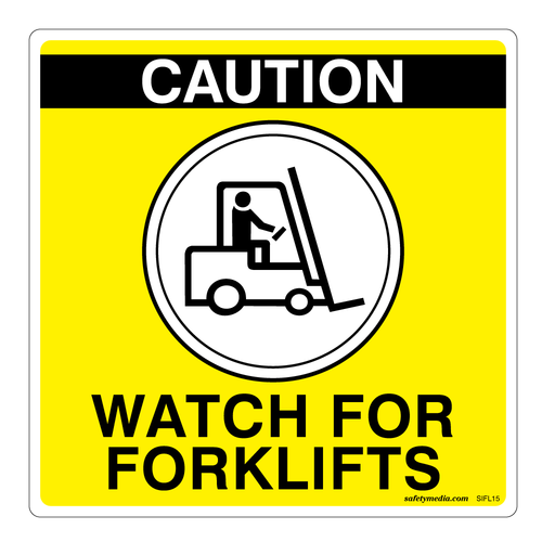 Watch for Forklifts Sticker, 11 x 11"