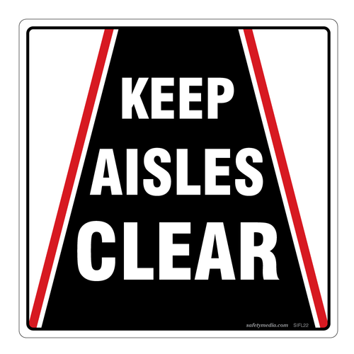 Keep Aisles Clear Sticker