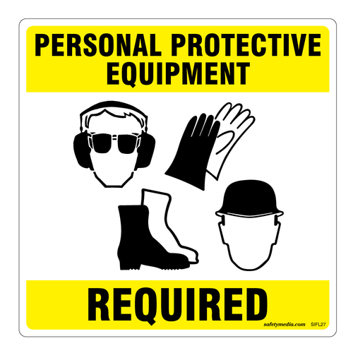 Protective Equipment Required Sticker