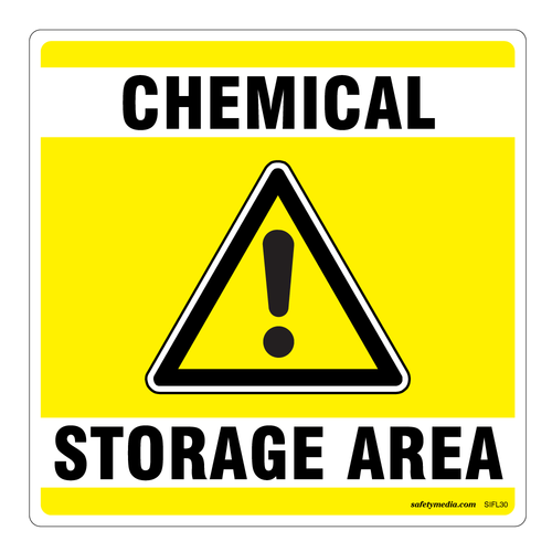 Chemical Storage Area Sticker, 11 x 11"