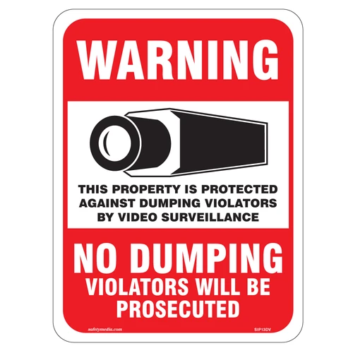 No Dumping With Video Surveillance Aluminum Sign