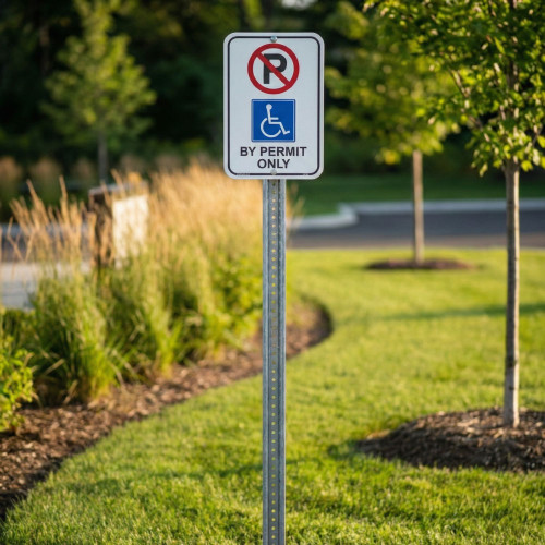 indicating clear parking rules for improved accessibility and compliance.