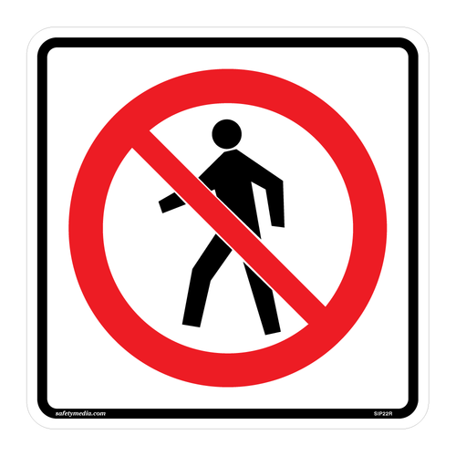 Private Property Reflective No Pedestrians Sign