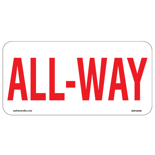 All-Way Sign at a busy four-way intersection