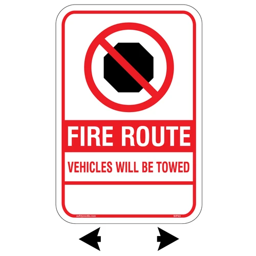 Fire Route No Parking with No Stop Sign