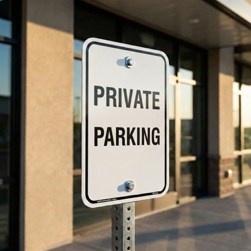 Private Parking Aluminum Sign