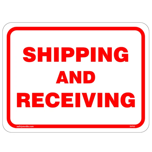 Shipping & Receiving Aluminum Sign