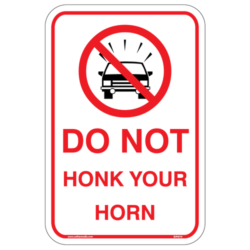 Do Not Honk Horn Aluminum Sign