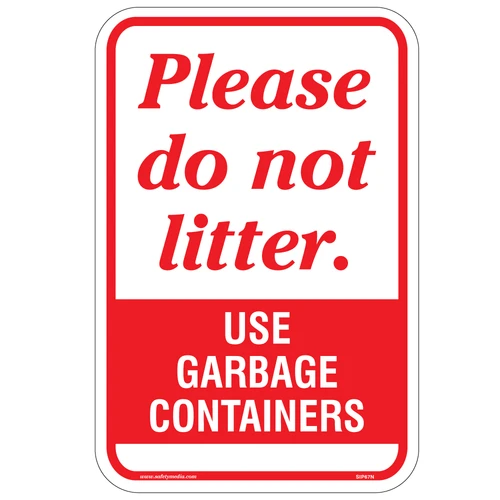Do Not Litter Sign posted in a park