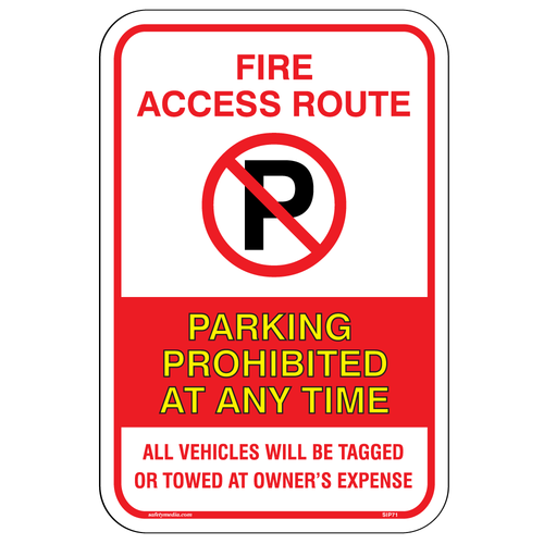 Fire Access Route Aluminum Sign