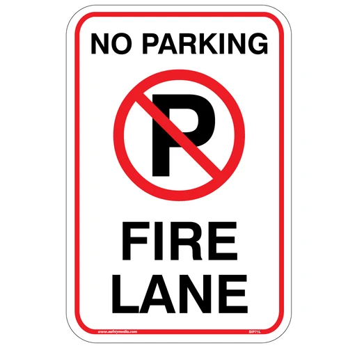 Fire Lane No Parking Aluminum Sign