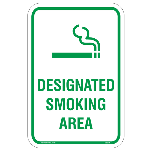 Designated Smoking Area Aluminum Sign