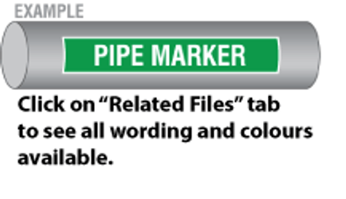 Pipe Marker Stickers, for 2.5 - 7.875" Pipes