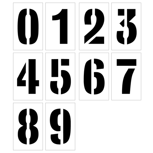Number Stencil Set displayed