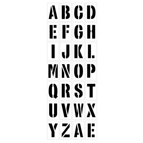 Letter Stencil Set laid out