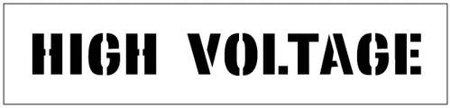 Reusable High Voltage Stencil with 2-Inch Letters