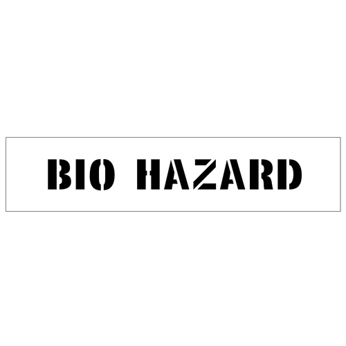 The Bio Hazard Stencil marks areas potentially exposed to biological hazards.