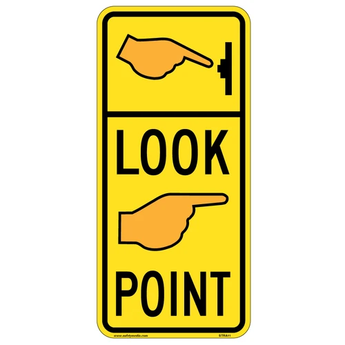 Pedestrian Push Button Sign RA-11 directs pedestrians to push the button at pedestrian crossovers for safer crossing.