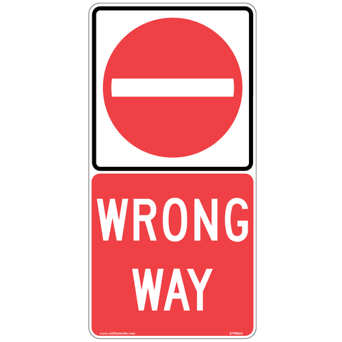 The Regulatory Do Not Enter/Wrong Way Sign RB-20 is to warn motorists again that they are illegally entering a freeway or highway against the flow of traffic.
