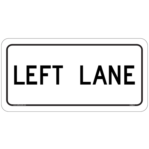 Left Lane Tab RB-41T indicates the correct lane for left turning