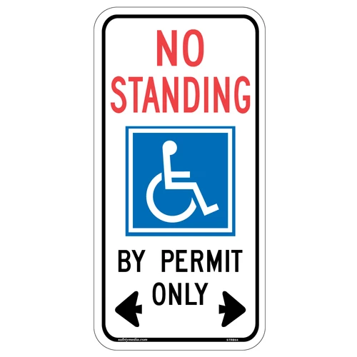 RB-94 Disabled Standing Exemption Sign for vehicles with a disabled parking permit