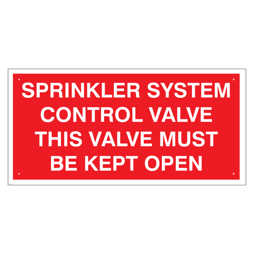 Sprinkler Valve Sign