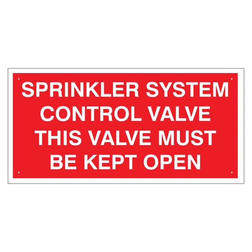 Sprinkler Valve Sign