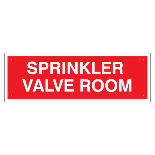 Sprinkler Valve Room Sign