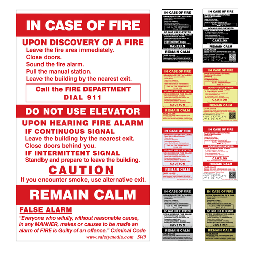 In Case of Fire Sign