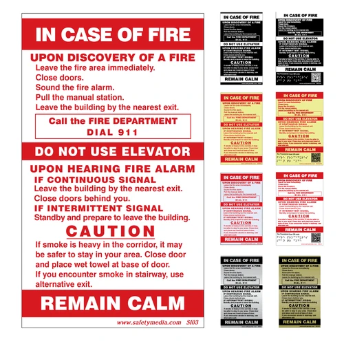In Case of Fire Sign