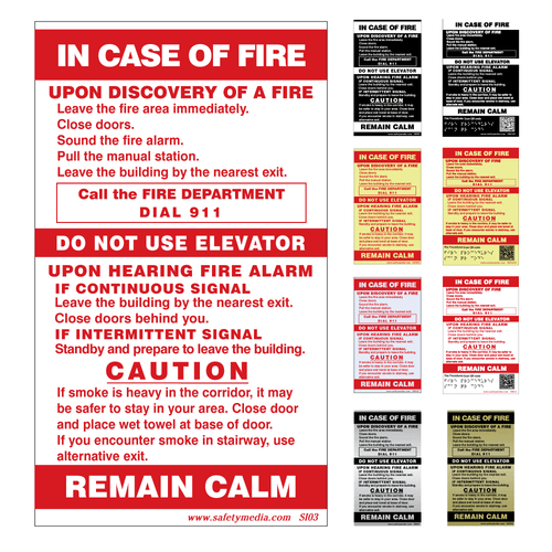 In Case of Fire Sign