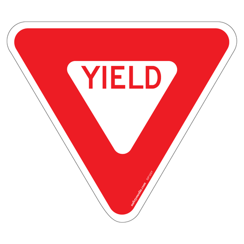 Non-Reflective Yield Sign, 12 x 10.5"