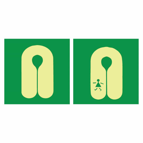 IMS Lifejacket Photoluminescent Signs
