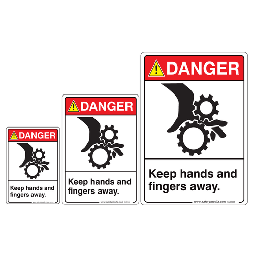 Keep Hands And Fingers Away Danger Signs