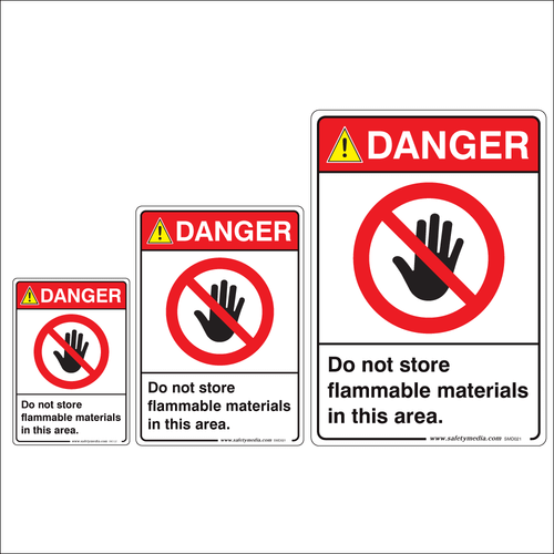 Flammable Materials Danger Sign