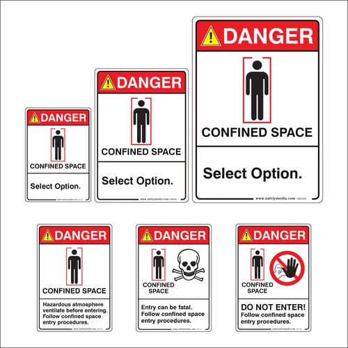 Confined Space Danger Sign