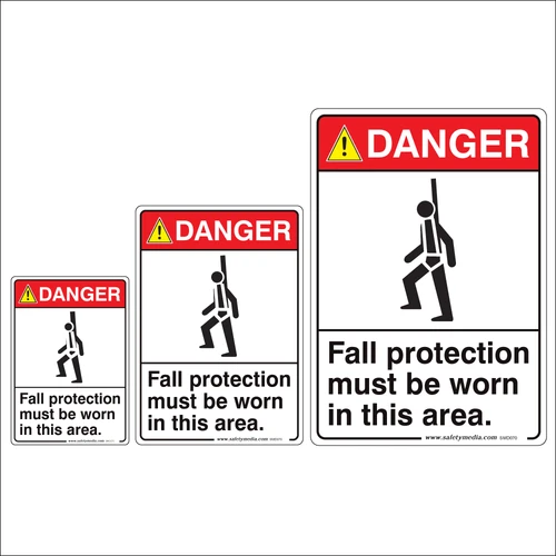 Fall Protection Danger Sign