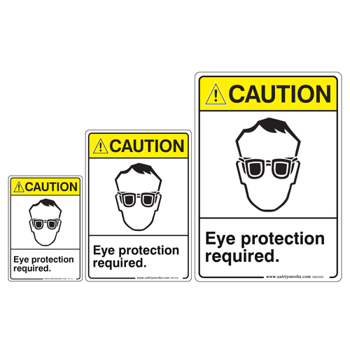 Eye Hazard Caution Sign