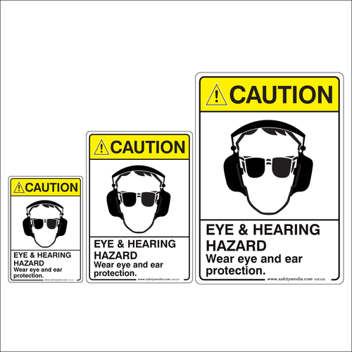 Eye/Hearing Hazard Caution Sign