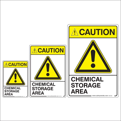 Chemical Storage Caution Sign