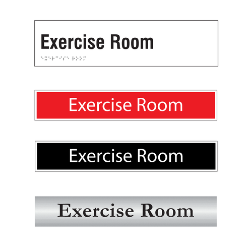 Exercise Room Door Signs