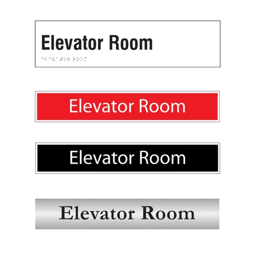 Elevator Room Door Sign Series