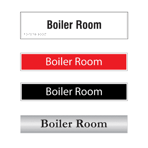 Boiler Room Door Signs