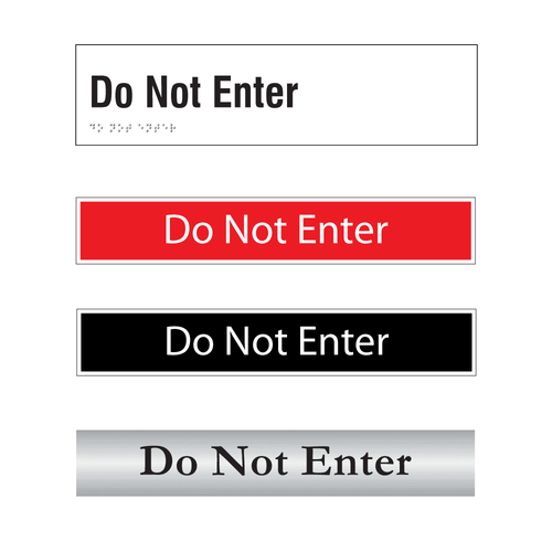 Do Not Enter Door Sign Series