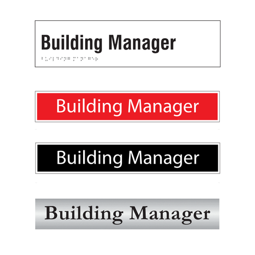 Building Manager Door Signs