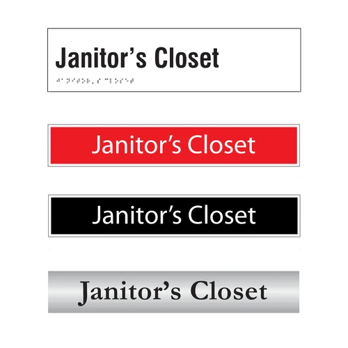 Janitor's Closet Door Sign Series