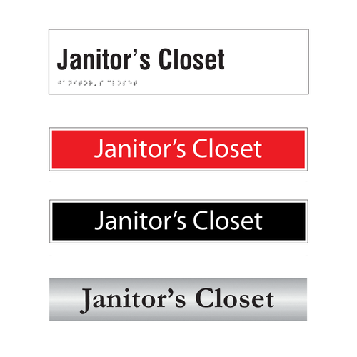 Janitor's Closet Door Sign Series
