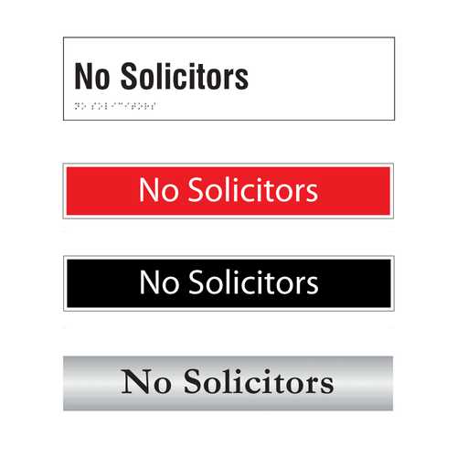 No Solicitors Door Signs