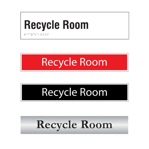 Recycle Room Door Signs
